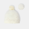 Bonnet à paillettes écru Fille