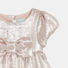 Robe de fête à nœud irisée rose bébé fille