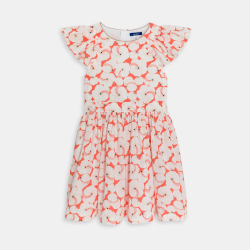 Robe imprimée évasée orange...