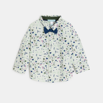 Chemise palmiers bleu bébé garçon
