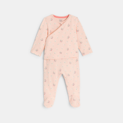 Dors-bien coton fantaisie fraises rose bébé naissance