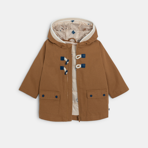 Parka 2 en 1 avec gilet amovible marron bébé garçon