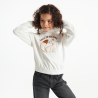 Sweat-shirt motif écureuil blanc Fille