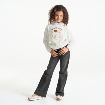 Sweat-shirt motif écureuil blanc Fille