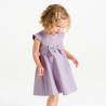Robe de fête à nœud mauve bébé fille