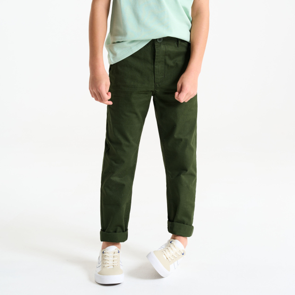 Pantalon carrot vert foncé Garçon