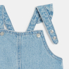 Robe salopette droite denim bleu bébé fille