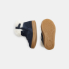 Boots cuir fourrées bleu marine bébé fille