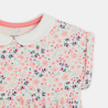 Robe fleurie petit col rose bébé fille