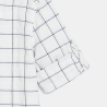 Chemise à carreaux manches longues retroussables blanc bébé garçon