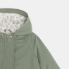 معطف باركا 2 في 1 بقلنسوة وسترة قابلة للإزالة، باللون الأخضر للفتيات الصغيرات
