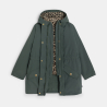 Parka 3 en 1 déperlante à capuche kaki Fille