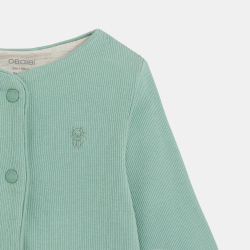 Gilet jersey côtelé vert...