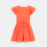 Robe chic à manches papillon orange Fille