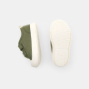 Chaussure toile à scratch vert bébé garçon