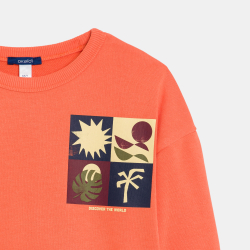 Sweat-shirt en molleton...