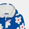 Sweat-shirt en molleton fleuri bleu Fille
