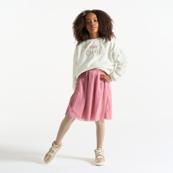 Sweat-shirt à message blanc Fille