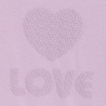 T-shirt à message love mauve Fille