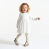 Robe de cérémonie en maille tricot blanc bébé fille