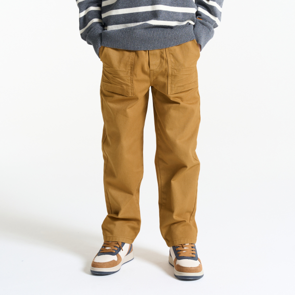 Pantalon relax marron Garçon