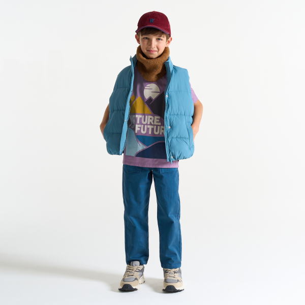 T-shirt à message violet Garçon