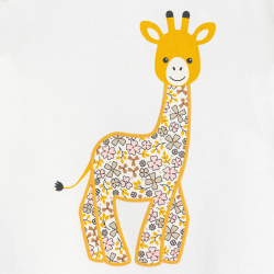 T-shirt col volanté girafe...
