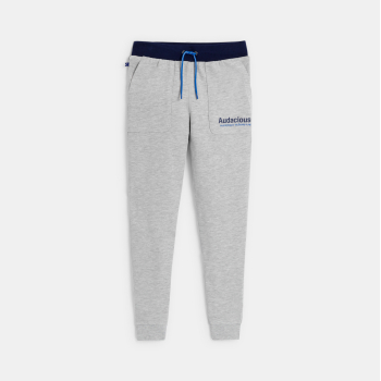 Pantalon de jogging gris chiné Garçon