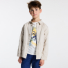 Surchemise en toile unie beige Garçon
