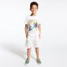T-shirt manches courtes motif palmier blanc Garçon
