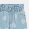 Jean paperbag à pois bleu clair Fille