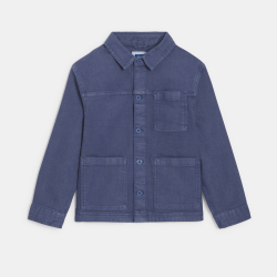 Veste workwear en toile unie bleu Garçon