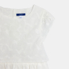 Robe chic brodée blanc Fille