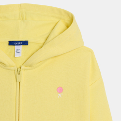 Sweat-shirt à capuche jaune...