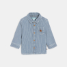 Surchemise rayée bleu bébé garçon