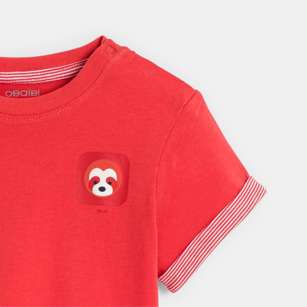 T-shirt à motif rouge bébé garçon