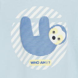 T-shirt paresseux bleu bébé...
