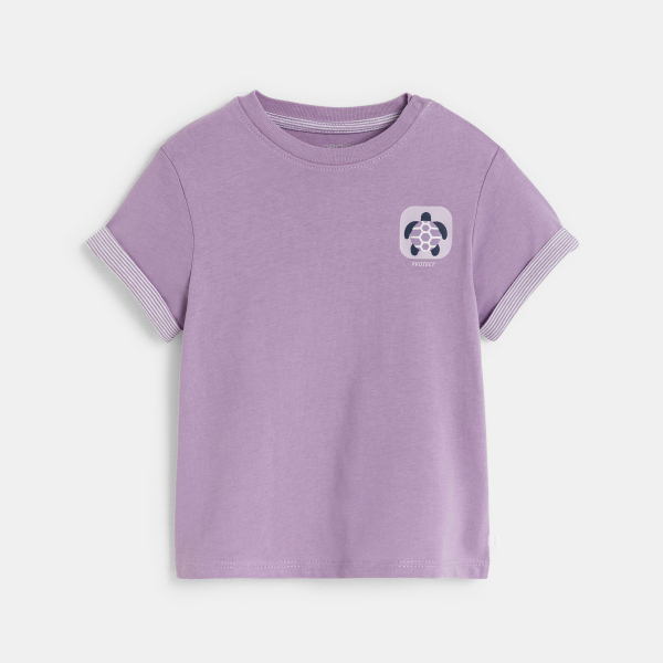 T-shirt à motif violet bébé garçon