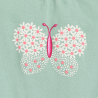 Combi courte papillon fleuri vert bébé fille