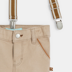 Pantalon chino à bretelles...