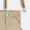 Pantalon chino à bretelles amovibles beige bébé garçon