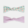 Headband noué mauve bébé fille (lot de 2)