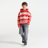 Sweat-shirt à rayures fantaisie rouge Garçon 