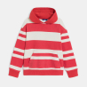Sweat-shirt à rayures fantaisie rouge Garçon 