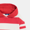 Sweat-shirt à rayures fantaisie rouge Garçon 