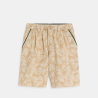 Bermuda en lin imprimé beige Garçon