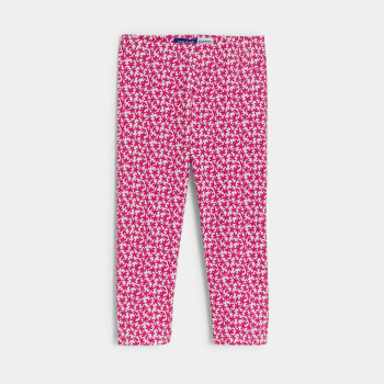 Leggings courts imprimés rose Fille