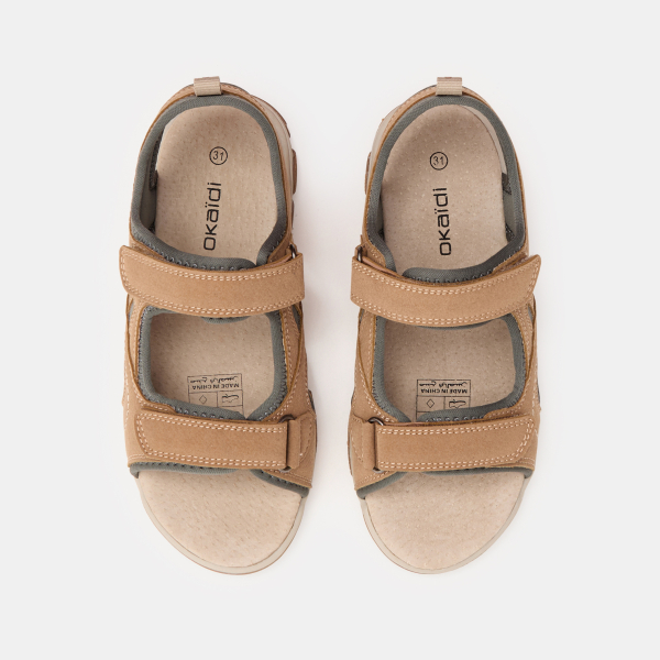 Sandales tout terrain à scratch marron garçon