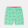 Bermuda de bain imprimé vert Garçon