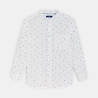 Chemise col Mao imprimée blanc Garçon